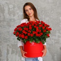 Квіти в коробці "101 червона троянда"