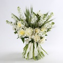 Букет с пионом, маттиолой и пшеницей "Вкус лета"