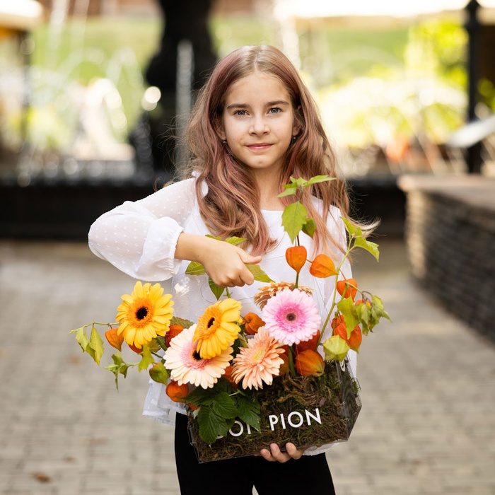 Квіти у прозорій сумці "Осінній карнавал"