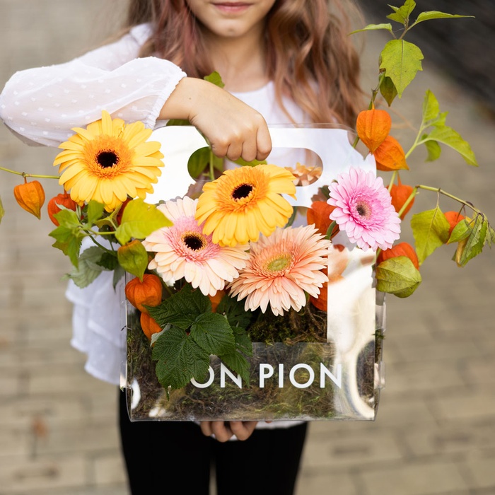 Квіти у прозорій сумці "Осінній карнавал"
