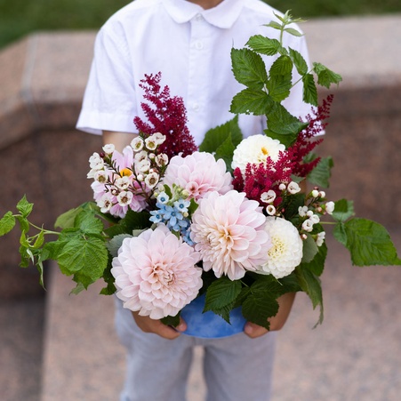 Цветы в коробке "Вкус осени"