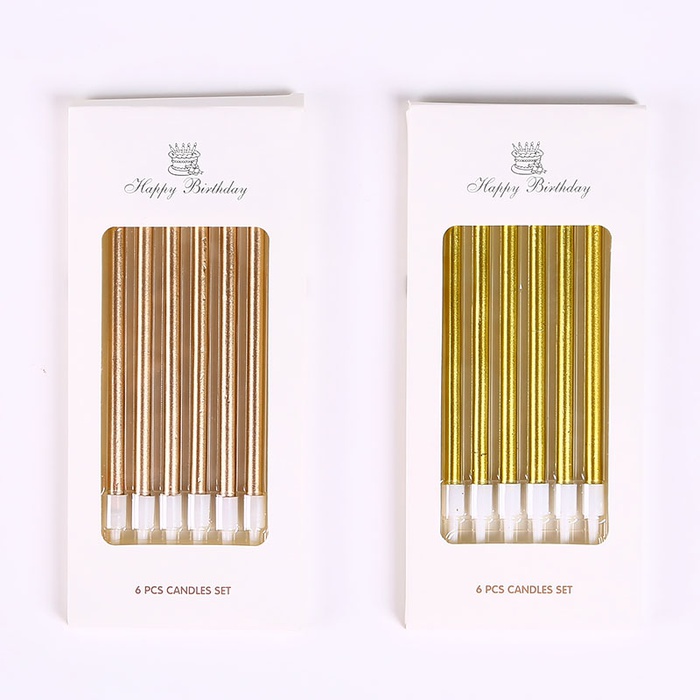 Свечи для торта перламутр ассорти в коробке