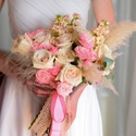 Букет нареченої "Рожевий бохо"