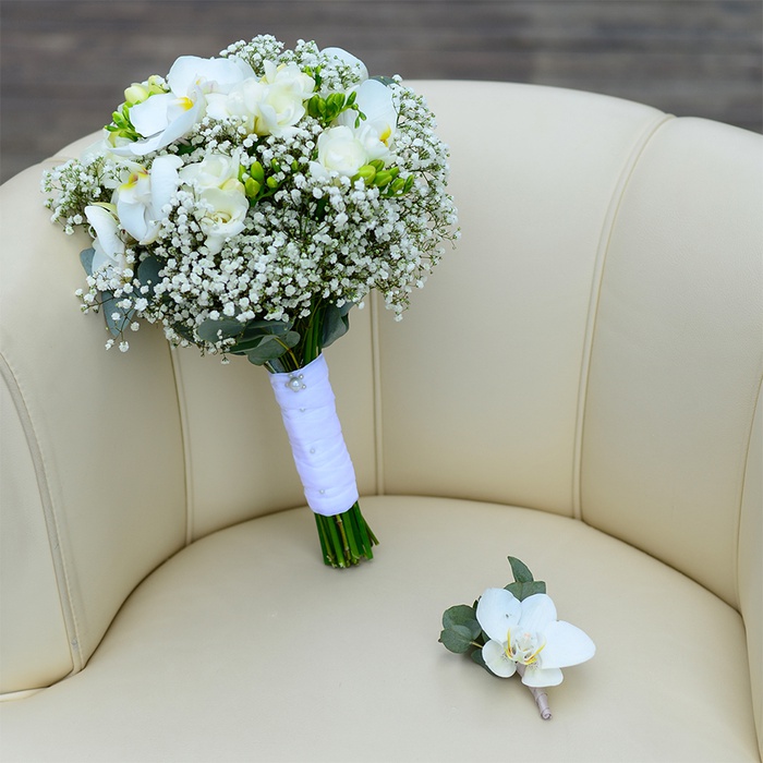 Букет невесты "Воздушный белый"