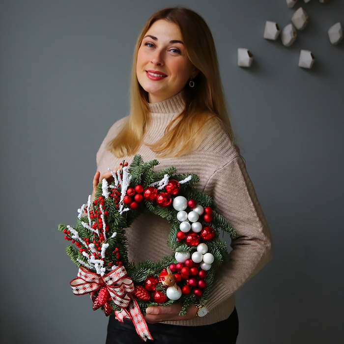 Композиция новогодний венок "Рождество"