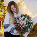 Новогодний венок из хвои "Лесная поляна"