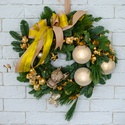 Новорічний вінок із хвої "Бризки шампанського"