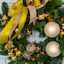 Новорічний вінок із хвої "Бризки шампанського"