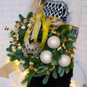 Новорічний вінок із хвої "Бризки шампанського"
