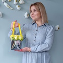 9 жовтих троянд у дзеркальній сумочці
