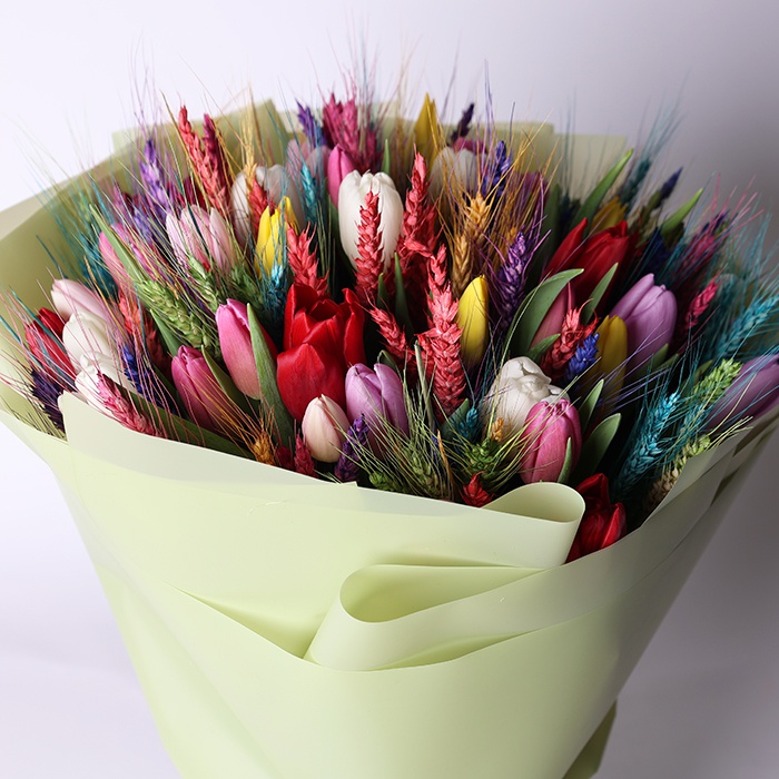 Букет 51 мікс тюльпанів