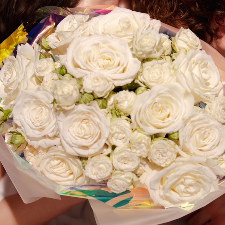 Букет з трояндами "Романтичний прованс", M