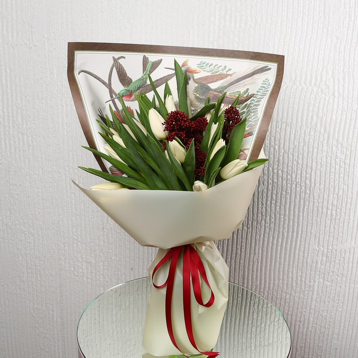 Букет зимовий  "Морозні тюльпани"