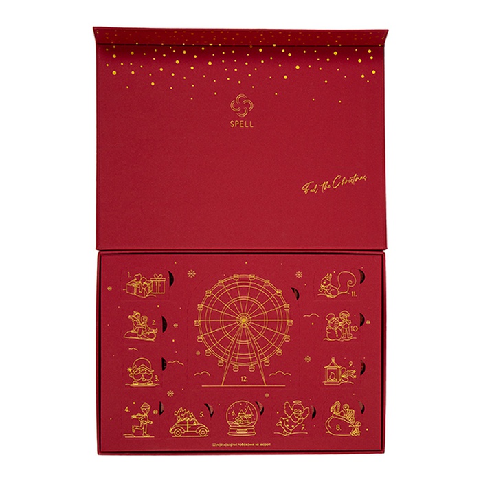 Адвент-календар "Магічні моменти" (бордовий) від Spell