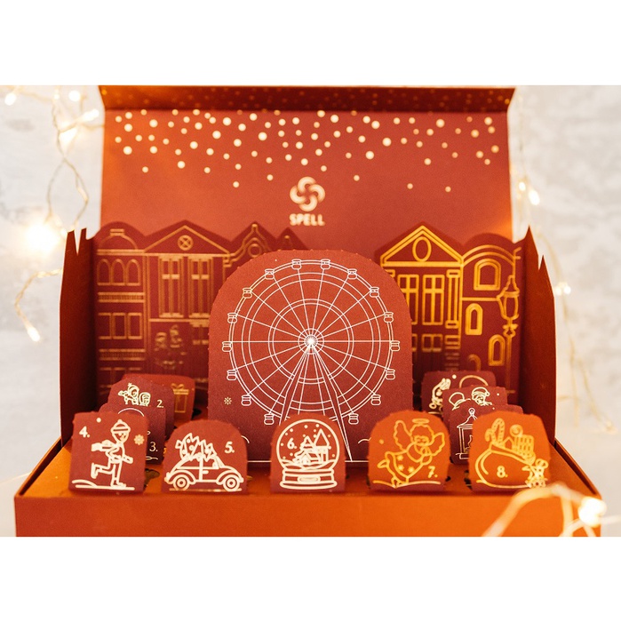 Адвент-календар "Магічні моменти" (бордовий) від Spell